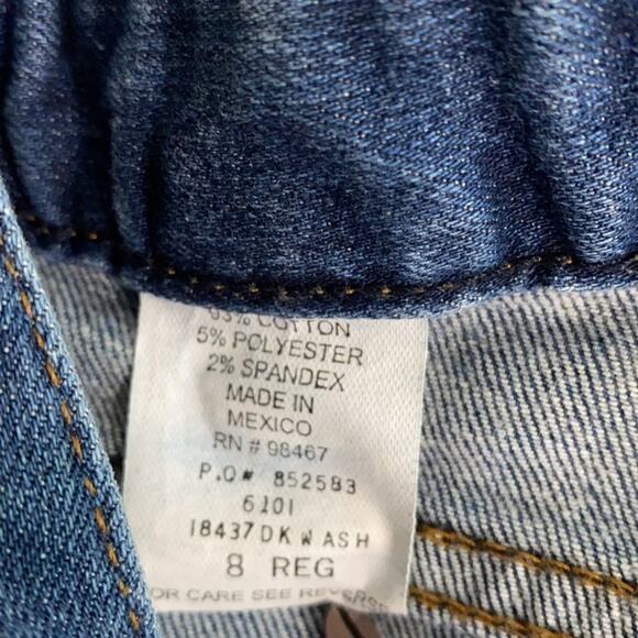 Boston Proper Dark/Medium High-Rise Slim Straight-Leg Jean Woman’s Jeans Size 8 - Picture 11 of 16